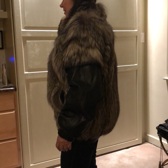 Raccoon Fur 🦝 & Leather Coat - Picture 11 of 16